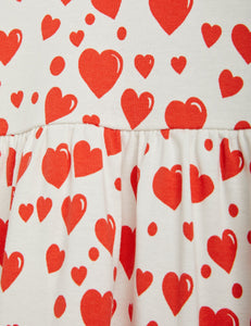 Hearts Long Sleeve Dress (LAST ONE 140/146)
