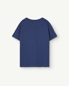 Deep Blue Rooster Kids T-Shirt