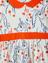 Load image into Gallery viewer, Scottish Unicorns Puff Sleeve Dress