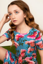 Load image into Gallery viewer, Pink Blue Flowers Skater Dress (LAST ONE 2Y)
