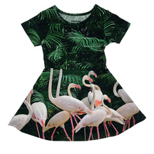 Load image into Gallery viewer, Flamingos Skater Dress
