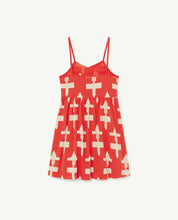 Load image into Gallery viewer, Geometrical Red Otter Dress