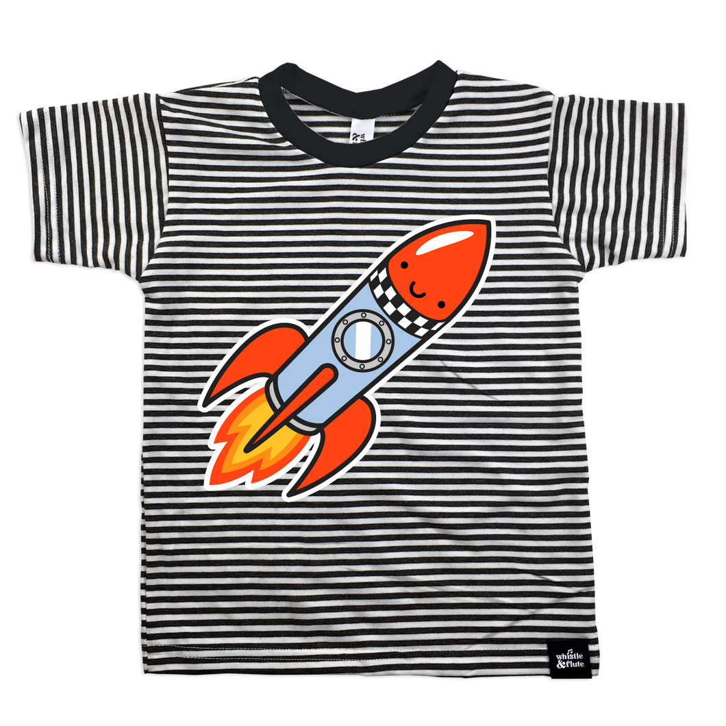 Kawaii Rocket Striped T-Shirt