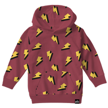 Load image into Gallery viewer, Lightning Bolt Allover Print Hooded Sweatshirt
