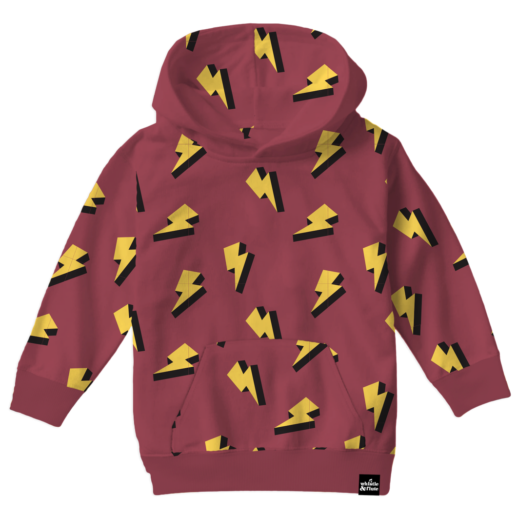 Lightning Bolt Allover Print Hooded Sweatshirt