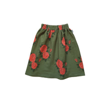 Load image into Gallery viewer, Green Roses Long Skirt (LAST ONE 5/6Y)
