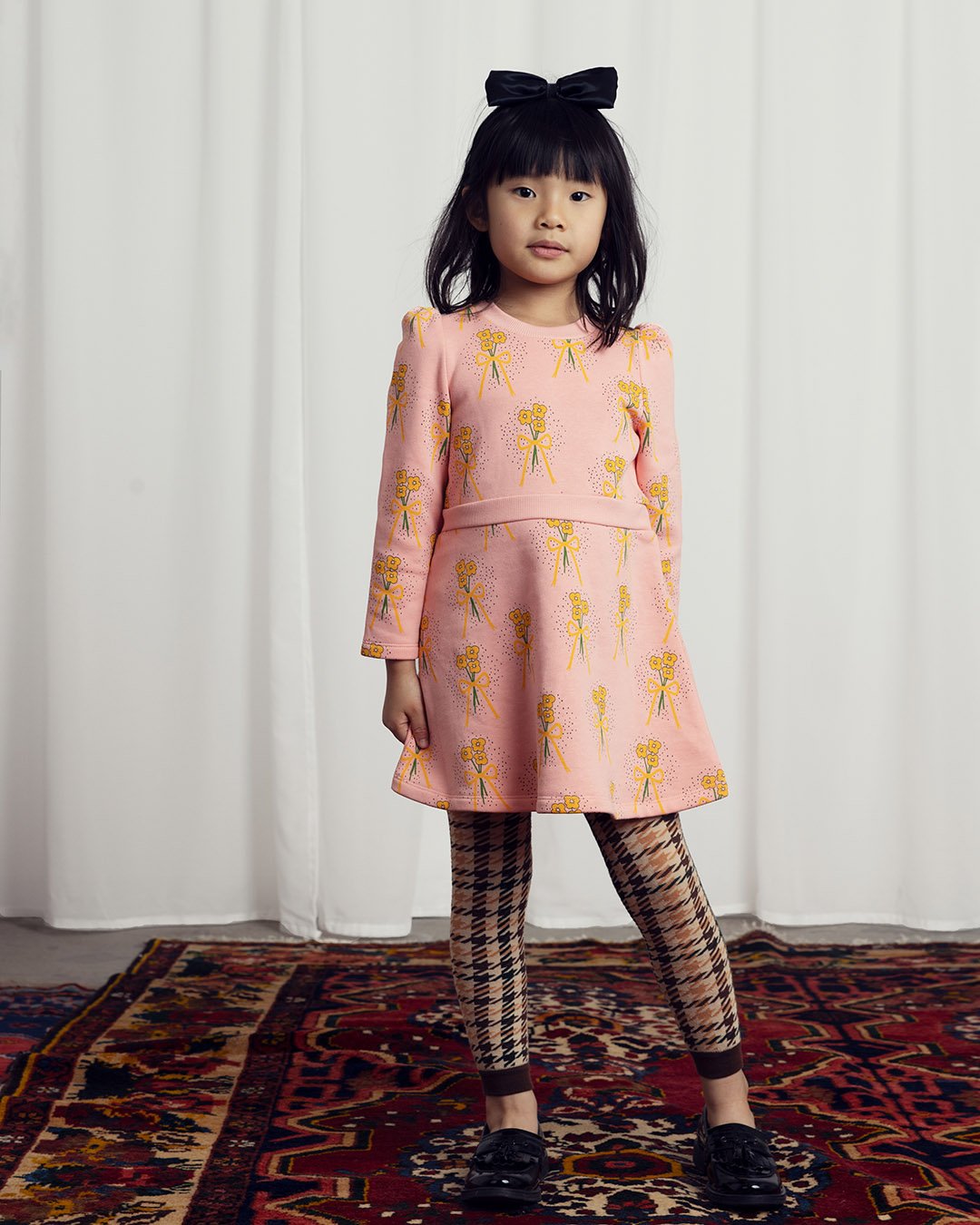 mini rodini rose dress Roses velour ls dress