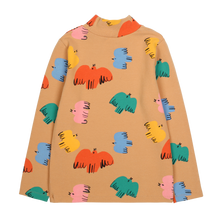 Load image into Gallery viewer, Colorful Bird Turtleneck T-Shirt
