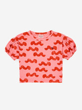 Load image into Gallery viewer, Waves All Over Puffed Sleeve T-Shirt (LAST ONE 2-3Y)
