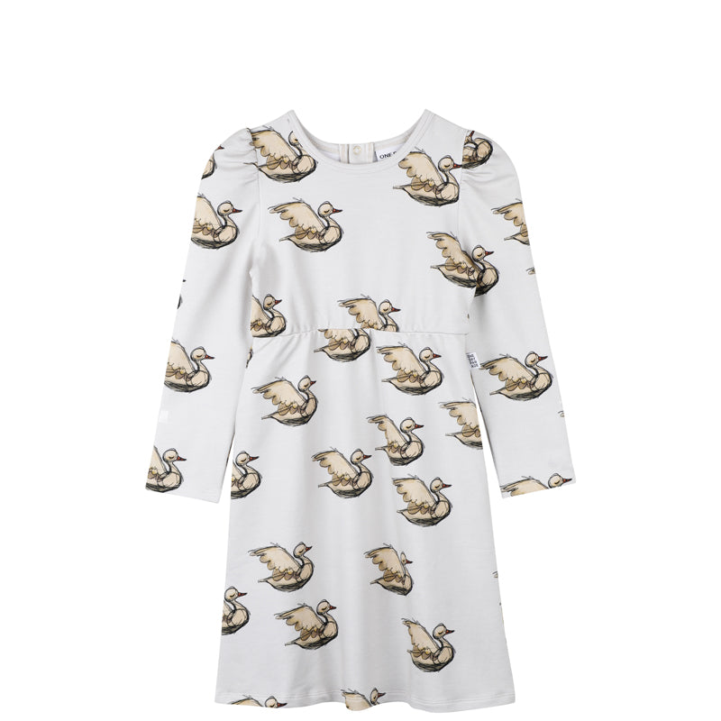 Birds Puffed Dress
