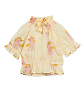 Load image into Gallery viewer, Unicorns Woven Bow Blouse
