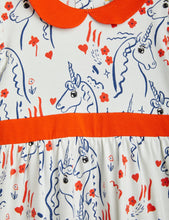 Load image into Gallery viewer, Scottish Unicorns Puff Sleeve Dress
