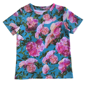 Pink Blue Flowers T-Shirt (LAST ONE 2Y)