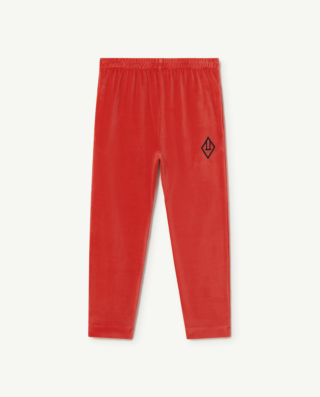Red Logo Velvet Camaleon Pants