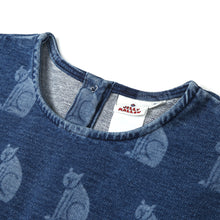 Load image into Gallery viewer, Cat Denim T-Shirt (LAST ONE 8-9Y)

