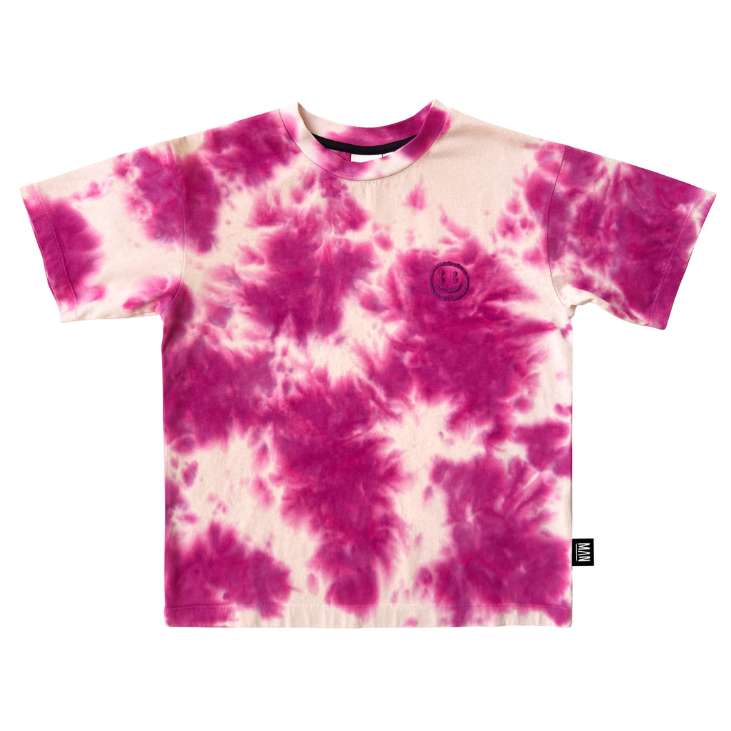 Shocking Pink Tie Dye Skate T-Shirt (LAST ONE 4-5Y)