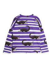 Load image into Gallery viewer, Crocodile Stripe Grandpa Shirt - Purple
