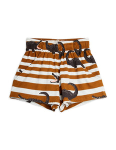 Crocodile Stripe Shorts - Brown