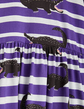 Load image into Gallery viewer, Crocodile Stripe Dress - Purple
