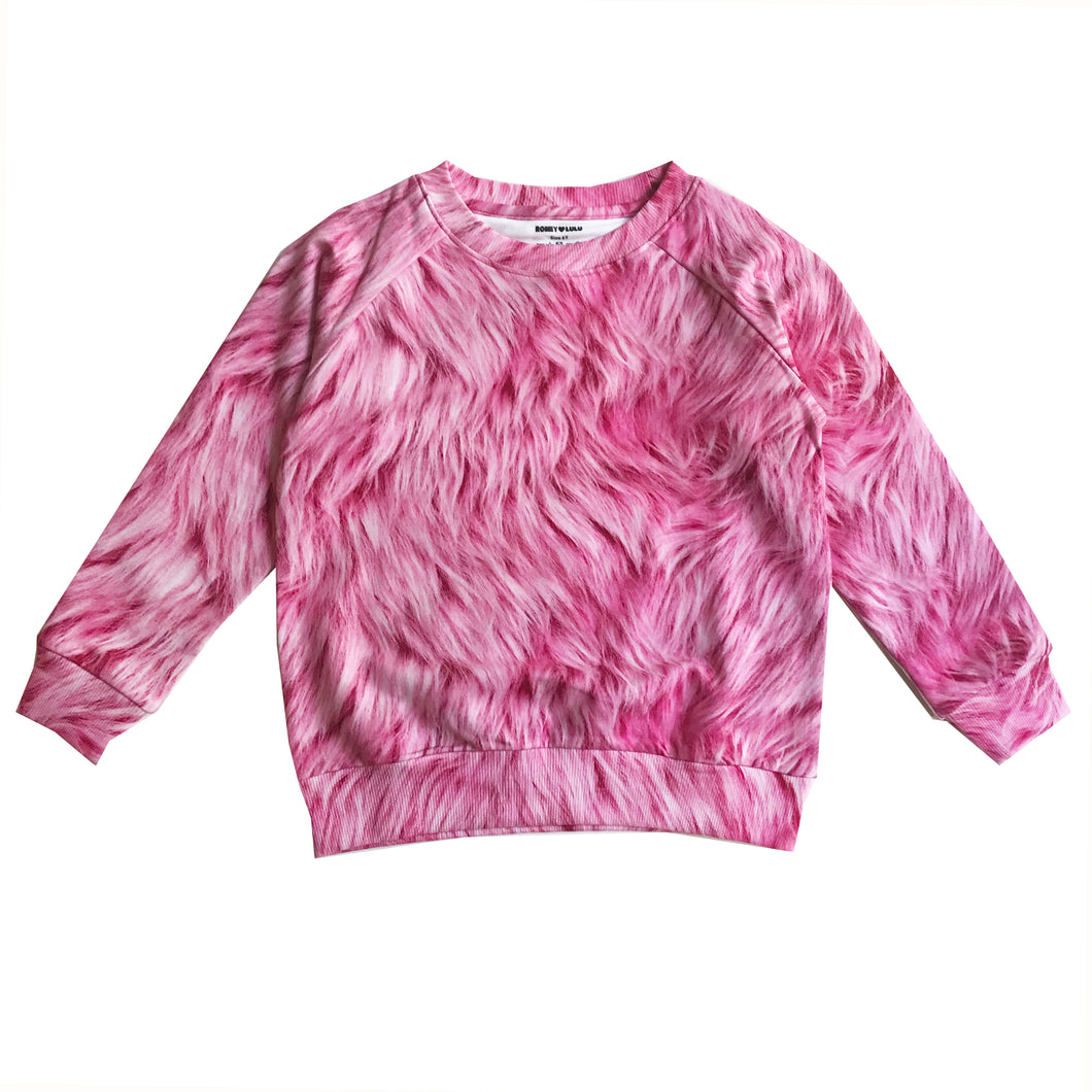 Pink Fur Sweatshirt