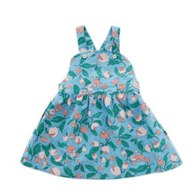 Load image into Gallery viewer, Overall Dress - Blue Flowers (LAST ONE 4y)

