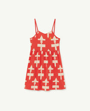 Load image into Gallery viewer, Geometrical Red Otter Dress
