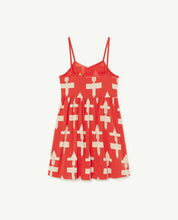 Load image into Gallery viewer, Geometrical Red Otter Dress
