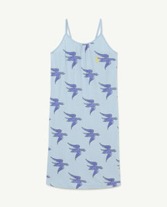 Birds Blue Gazel Dress
