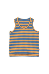 Stripe Tank Top - Almond/Night Blue