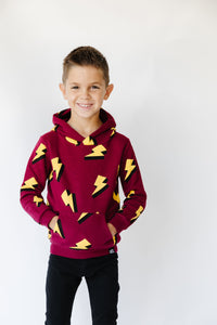 Lightning Bolt Allover Print Hooded Sweatshirt